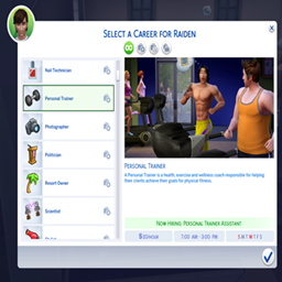kiarasims Personal Trainer (Active) Career / translation spanish by Monisims