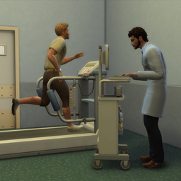 No Athletic Outfit on Hospital Treadmill