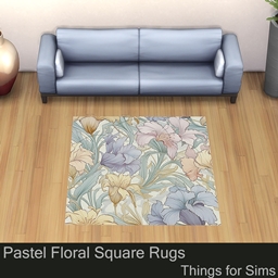 Pastel Floral Square Rugs - The Sims 4 Build / Buy - CurseForge