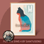 HQ Medium Table Painting Minimalist Cat #1 Samtuse963 logo