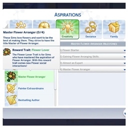 Master Floral Arrangement Aspiration by kiarasims4mods Portuguese Translation