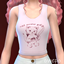 Meow Warrior Tank Top logo