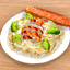 Apple Restaurant Food Set: Classic Broccoli Chicken Alfredo