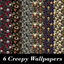 Creepy Patterned Wallpaper, Set 6