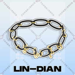 LIN-DIAN Men's Metal Ring Necklace