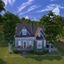 Beautiful big family house logo