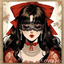 Scarlet Veil - The Enigmatic Lady ❤️🖤 logo