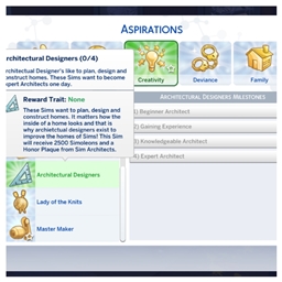 ✨Architectural Designer Aspiration by kiarasims4mods Spanish translation-ES✨