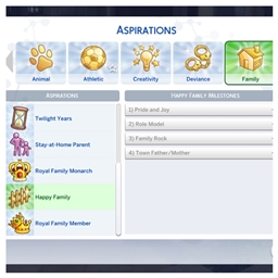 ✨Family aspiration by kiarasims4mods Spanish translation✨