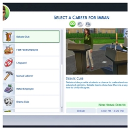Debate Club Activity by kiarasims4mods translated into Portuguese