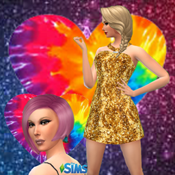 Glittering Gold Cocktail Dress, AF logo