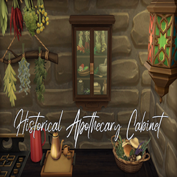 Functional Historical Apothecary Cabinet por Naunakht /  Translated to Spanish by dokimtz