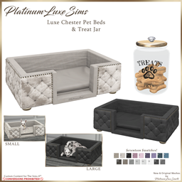 Luxe Chester Pet Beds & Treats Jar logo