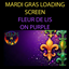 Loading Screen - Mardi Gras Fleur de Lis on Purple logo