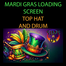 Loading Screen - Mardi Gras Top Hat and Drum