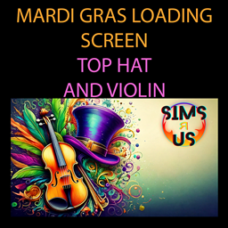 Loading Screen - Mardi Gras Top Hat and Violin