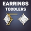 Princess Cut Rotated Crystal Earrings For Toddlers logo