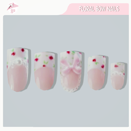 Floral Bow Nails