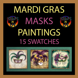 Mardi Gras Masks Paintings logo
