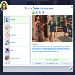 Landlord Career por KiaraSims4Mods / Translated to Spanish by dokimtz