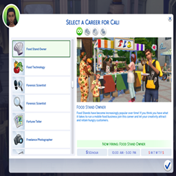 kiarasims Food Stand Owner Career / translation spanish by Monisims