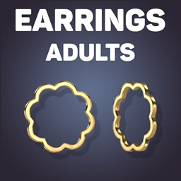 Camellia Medium Hoop Earrings For Adults