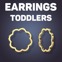 Camellia Medium Hoop Earrings For Toddlers