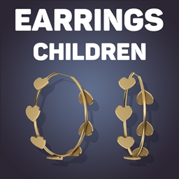 Pretty Heart Hoop Earrings For Kids