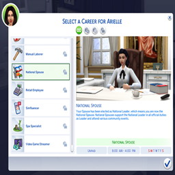 National Spouse por KiaraSims4Mods / Translated to Spanish by dokimtz