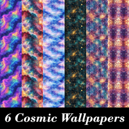 Cosmic Patterned Wallpaper, Set 9