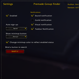 Premade Group Finder logo