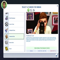 Yearbook Club School Activity por KiaraSims4Mods /