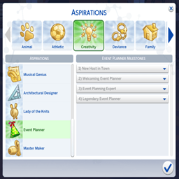 Event Planner Aspiration By KiaraSims4Mods | Chinese Translation