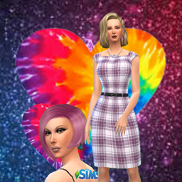 Tartan Belted Dress, AF logo