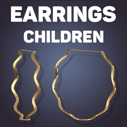 Wavy Hoop Earrings For Kids