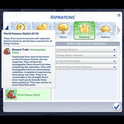 World Famous Stylist Aspiration By KiaraSims4Mods | Chinese Translation