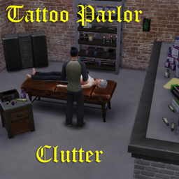 Tattoo Parlor Decor Clutter logo
