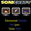 sonicraft unificail crafting recipes for the elemental shields datapack