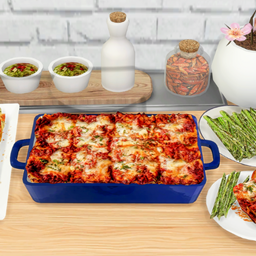 Trad FR Lasagna Bolognese with Garlic Bread & Asparagus Insimnia