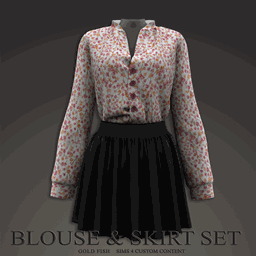 GoldFish Blouse & Skirt Set 💛 logo
