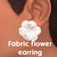 Fabric flower earring logo