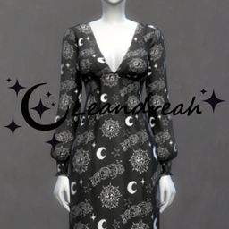 Okkult Mystic Maternity Long Dress 2 logo
