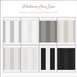 Thick Stripes - Painted Plaster Walls + Matching Plain Walls logo