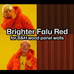 Brighter (REAL) Falu Red B&H Wood Panels logo