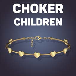 Pretty  Heart Choker For Kids
