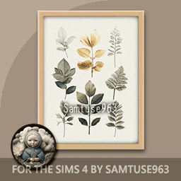 Pressed Flower Mini Painting One #2 Extra G Samtuse963