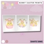 Cute baby bunny easter wall framed prints - set logo
