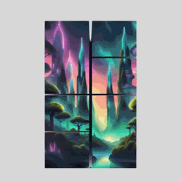 Futuristic Forest Landscape logo