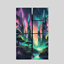 Futuristic Forest Landscape logo