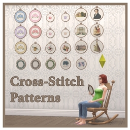 Additional cross stitch patterns by JaneSimsten Spanish translation logo
